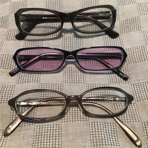 Lot Of 3 Plastic Prescription Glasses Frames